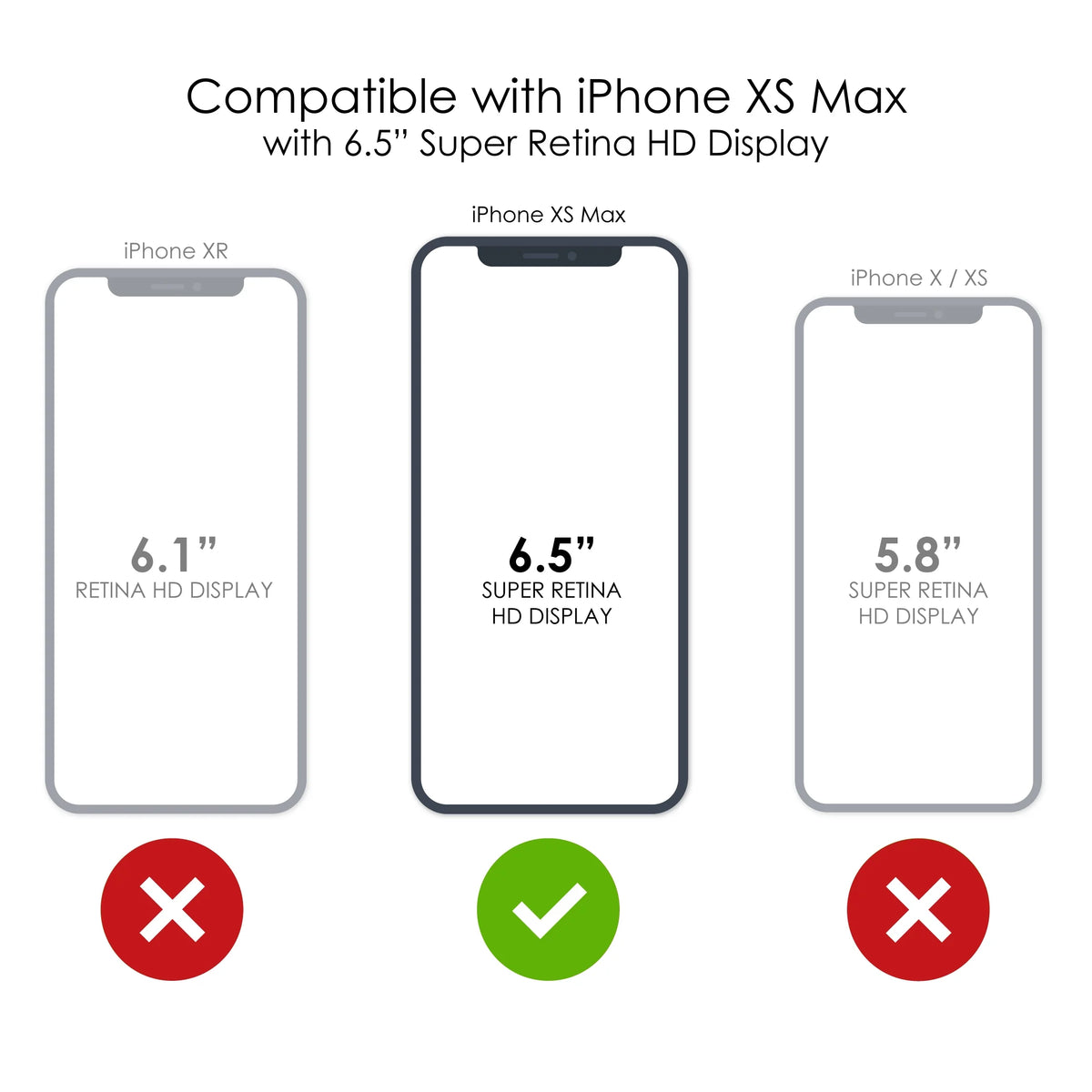 Clear Shockproof Hybrid Case for iPhone XS Max with Tempered Glass Screen Protector G88247