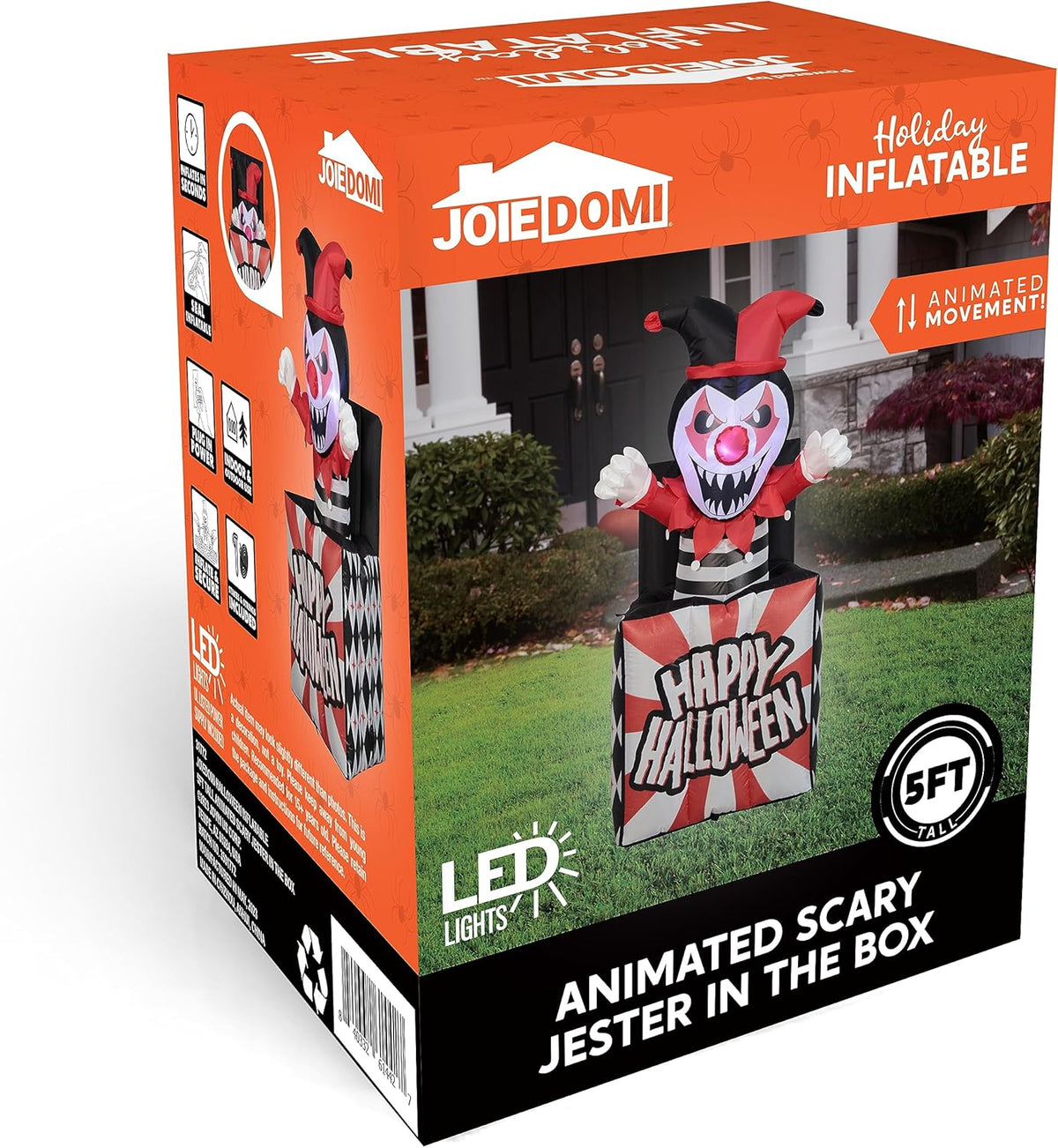 5 Ft Halloween Inflatable Decor with Built-in LEDs F909503