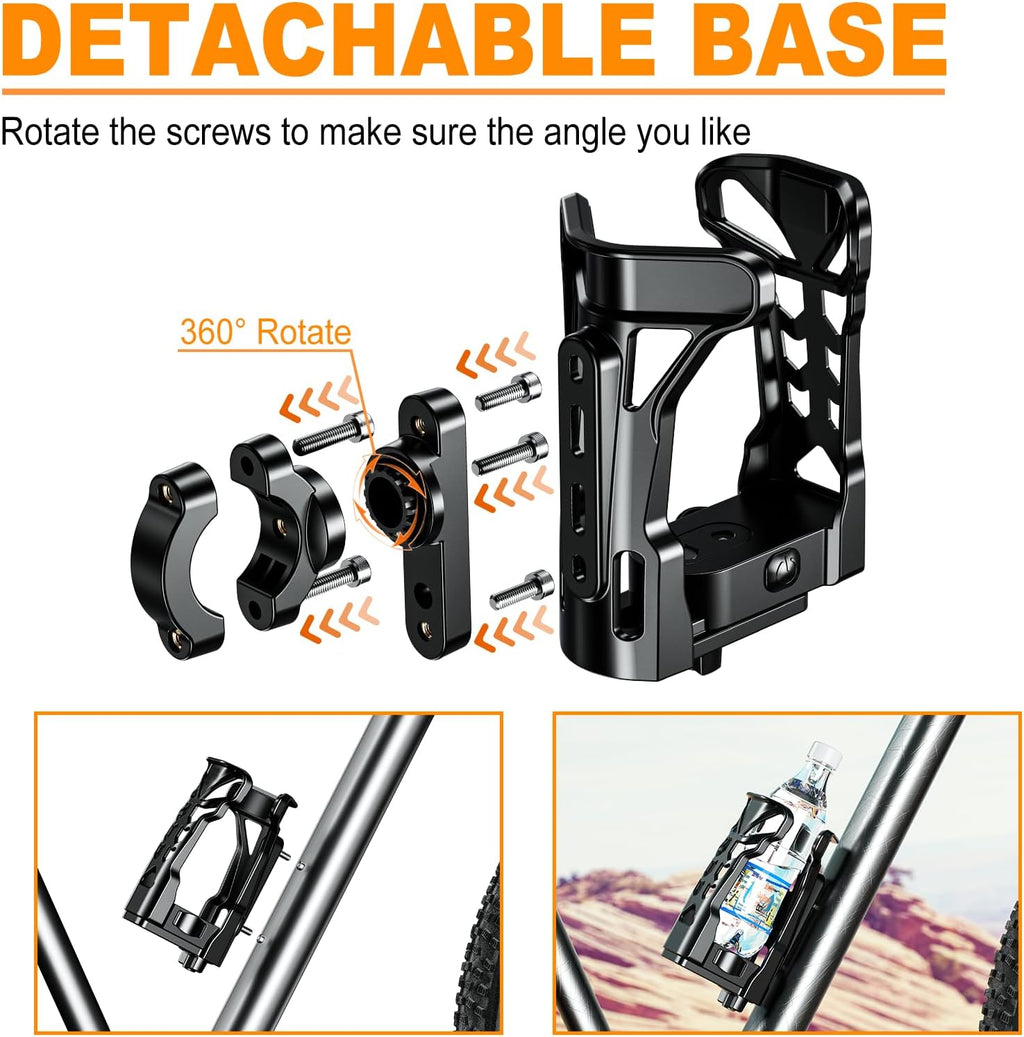 Motorcycle Cup Holder with Atmosphere Light, 360° Rotation, Max Load 32oz G381