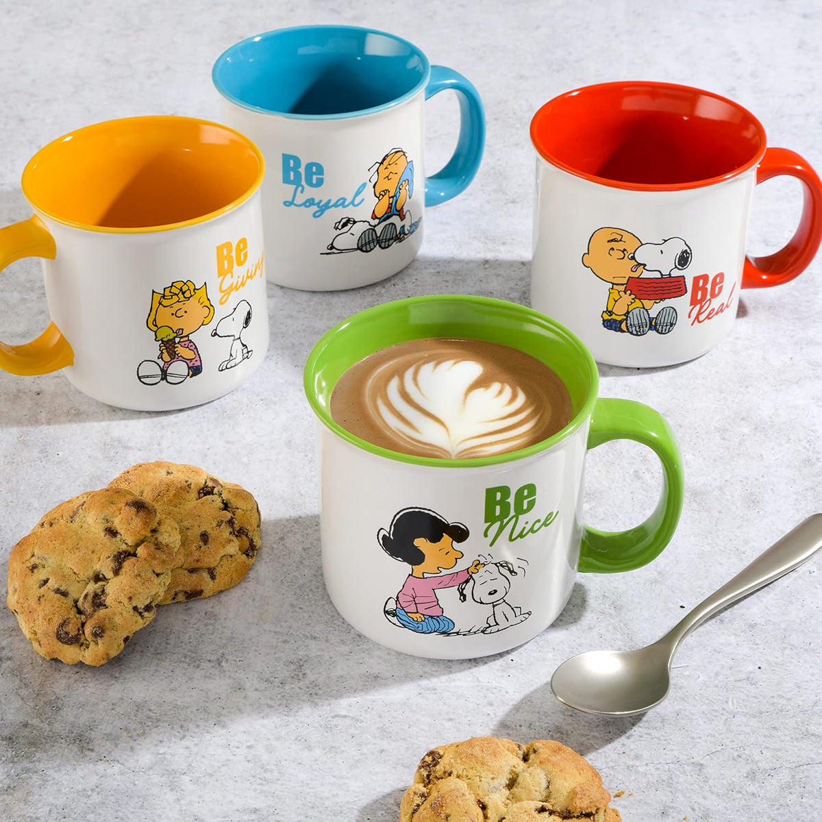 Stoneware 21oz Mugs, 4-Pack B4669