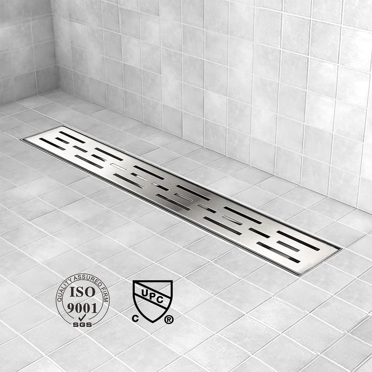 24 inch Linear Shower Drain Brushed 304 Stainless Steel G615