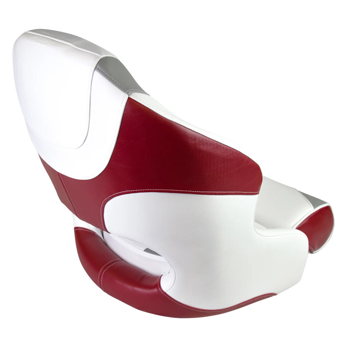 White Grey Red Bucket Seat with Flip Up Bolster S3487