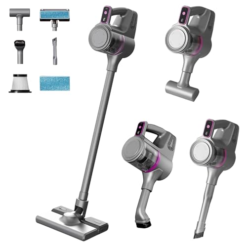 Cordless Stick Vacuum Cleaner with LED Display, 2000mAh Battery, Anti Hair Wrap D9984