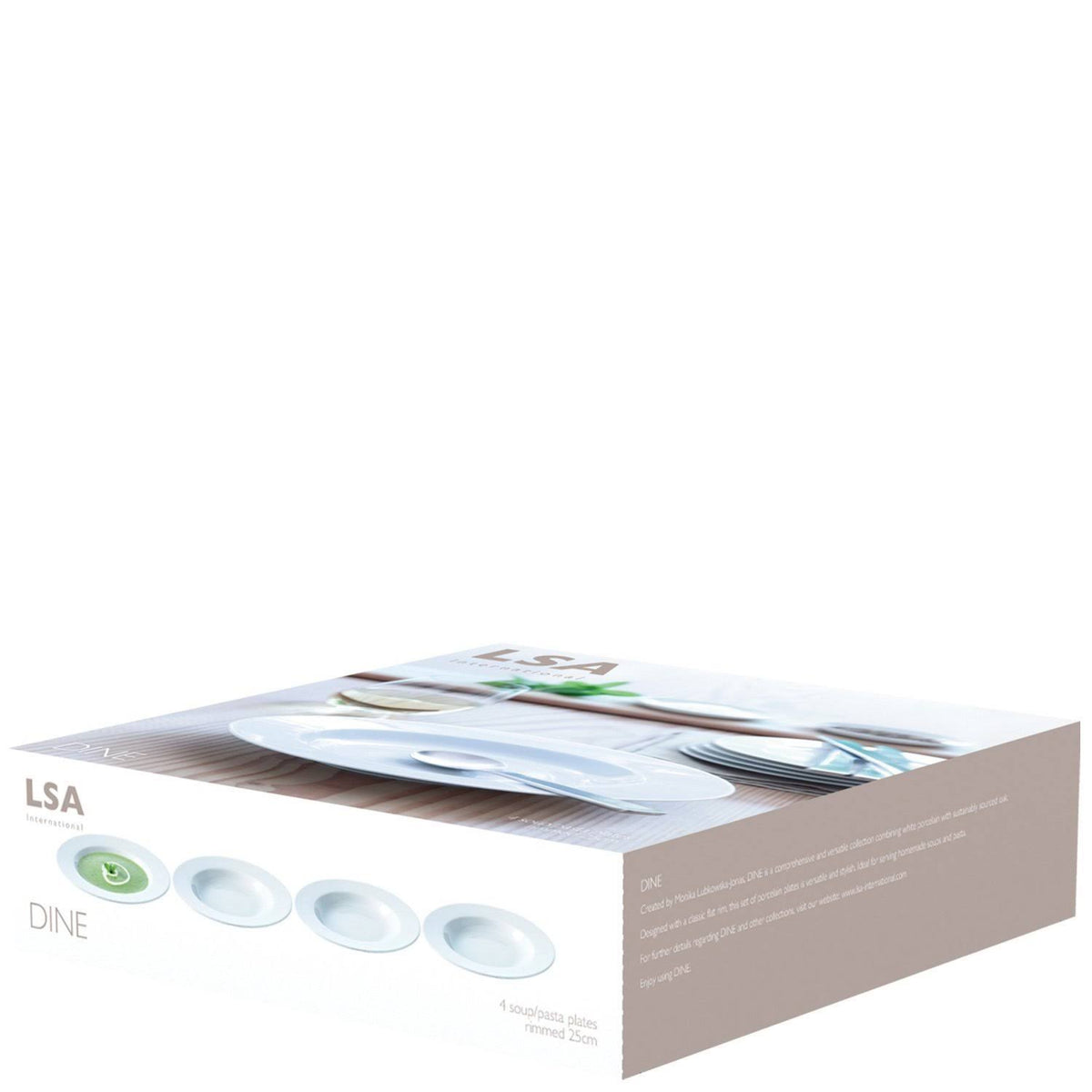 Rimmed Soup/Pasta Plate (4 Pack), 9.8x22 I238