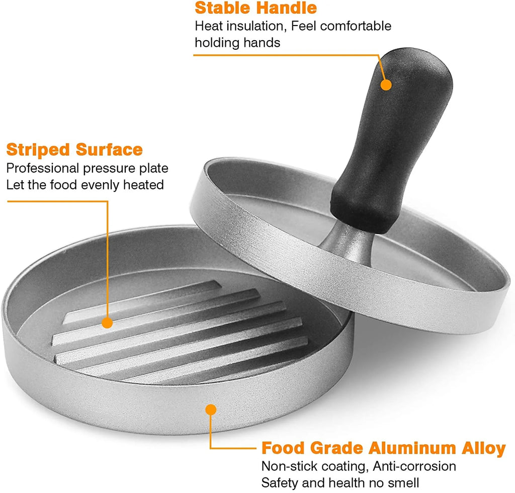 Griddle Tool Set Flat Top Grill Accessories Kit with 304 Melting Dome Lid, Spatulas, Scraper, Egg Rings, Burger Press Carrying Bag & Squirt Bottles A37412