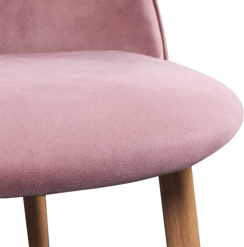 Pink Velvet Accent Chairs with Metal Legs, Set of 2 Q555576