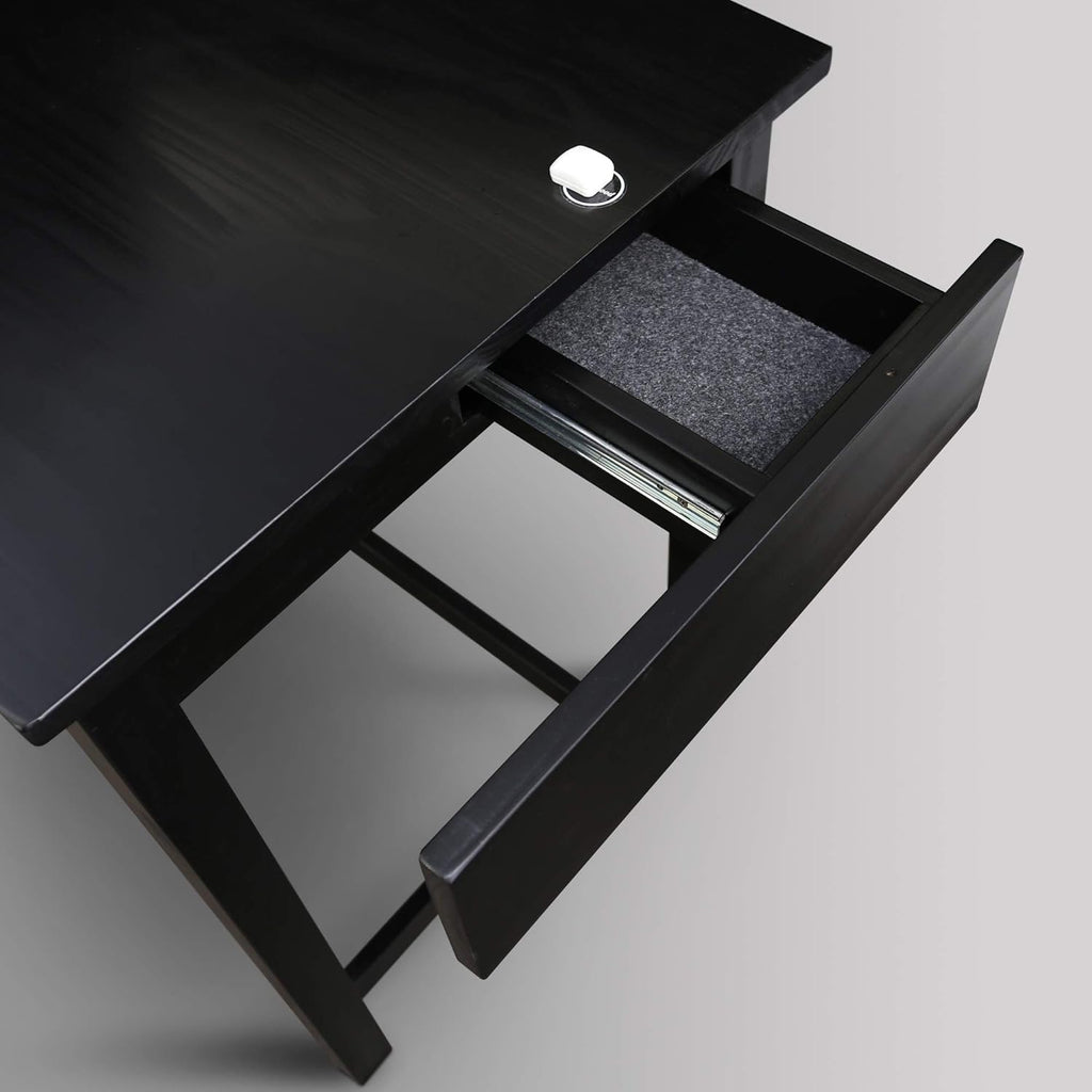 Black Work Desk with Side Drawer P577