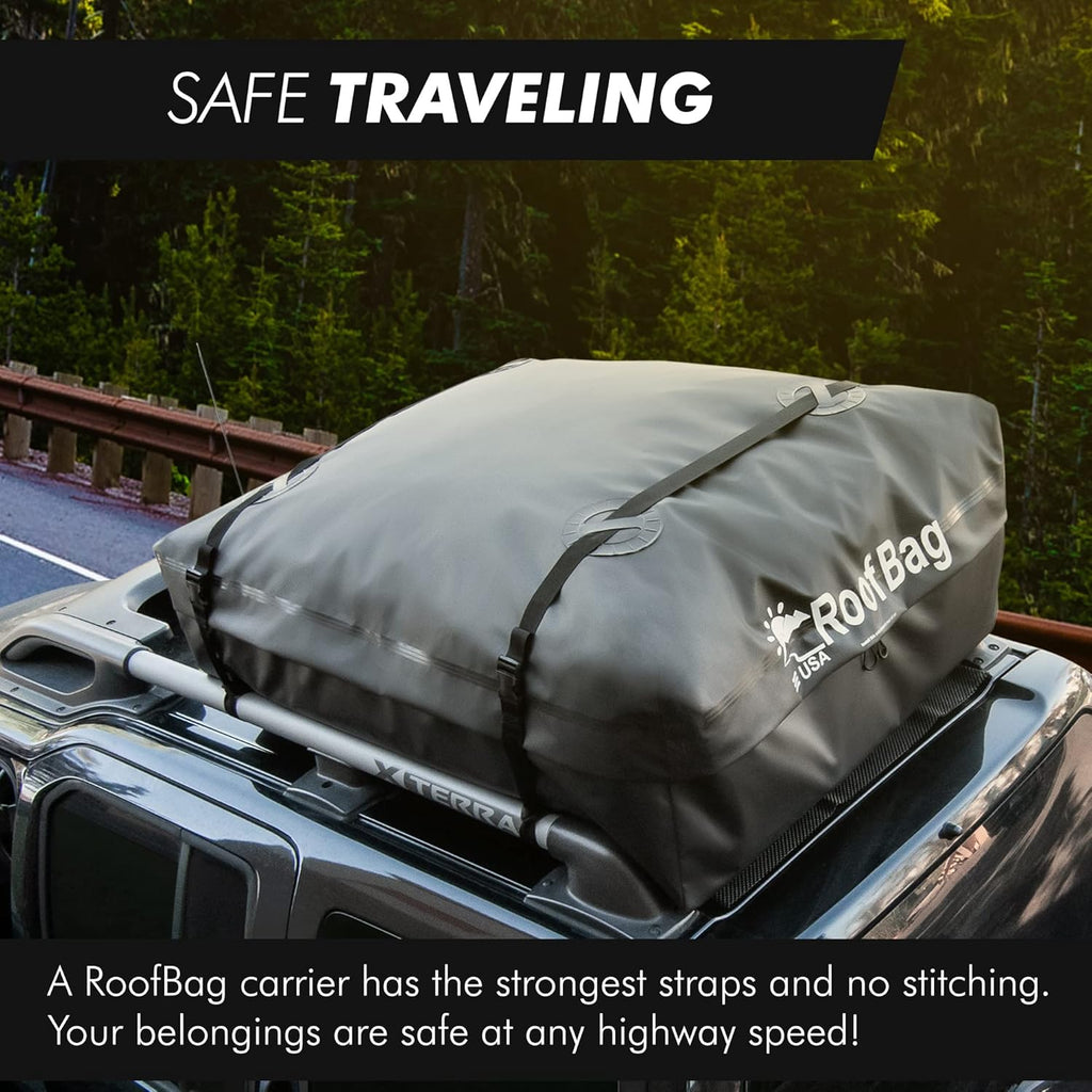 Waterproof Rooftop Cargo Bag with Straps and Storage Bag F80535