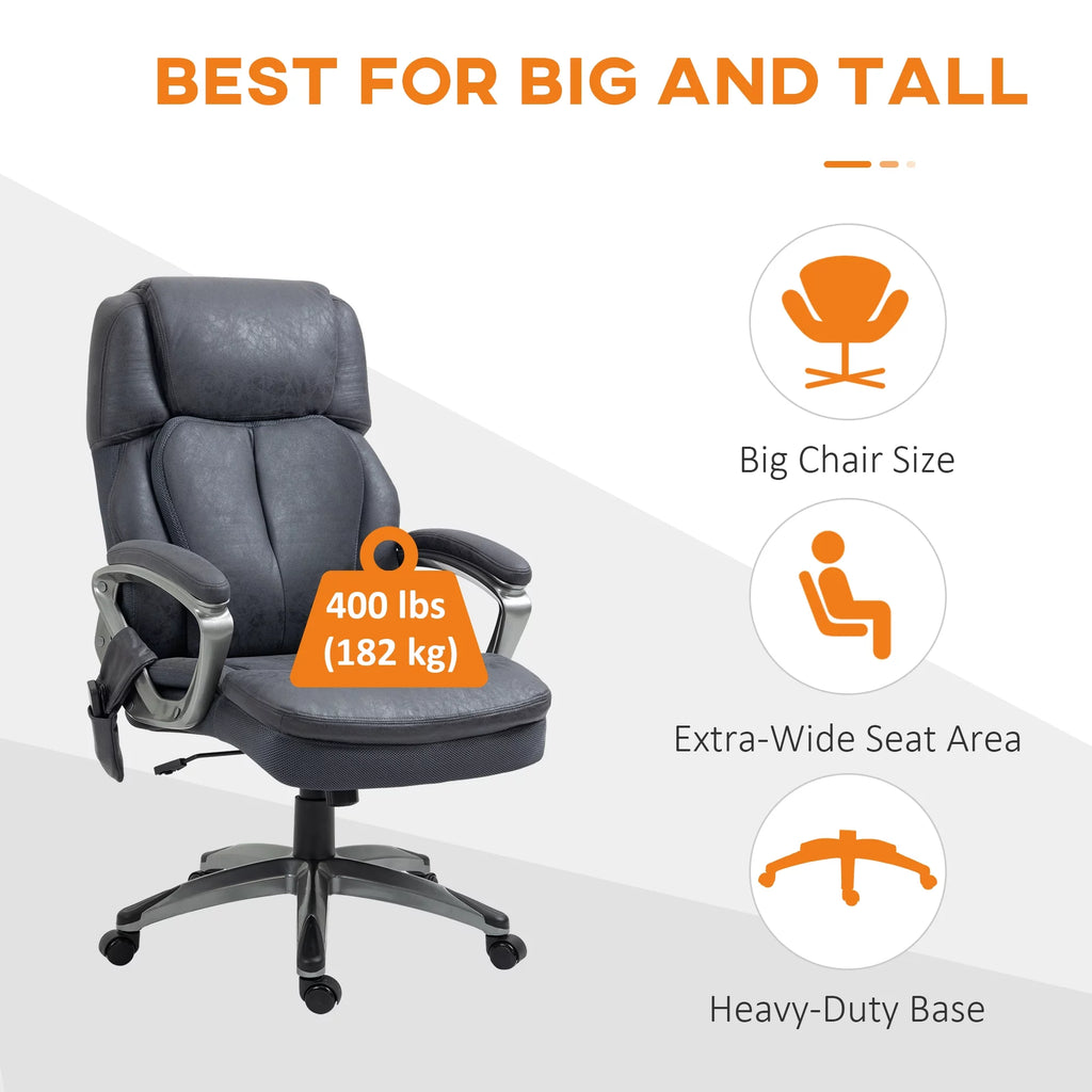 Gray Executive Office Chair with Vibration Massage Y431