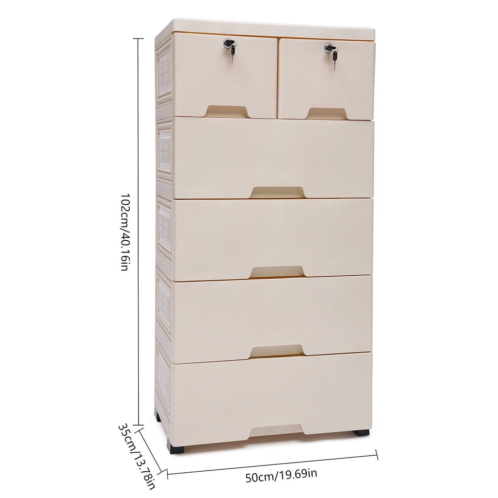 Lockable 6 Drawers Storage Cabinet G9179