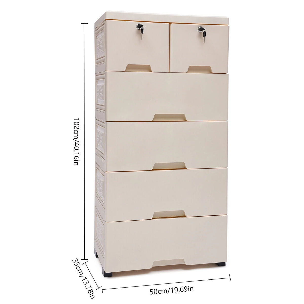 Lockable 6 Drawers Storage Cabinet G9179