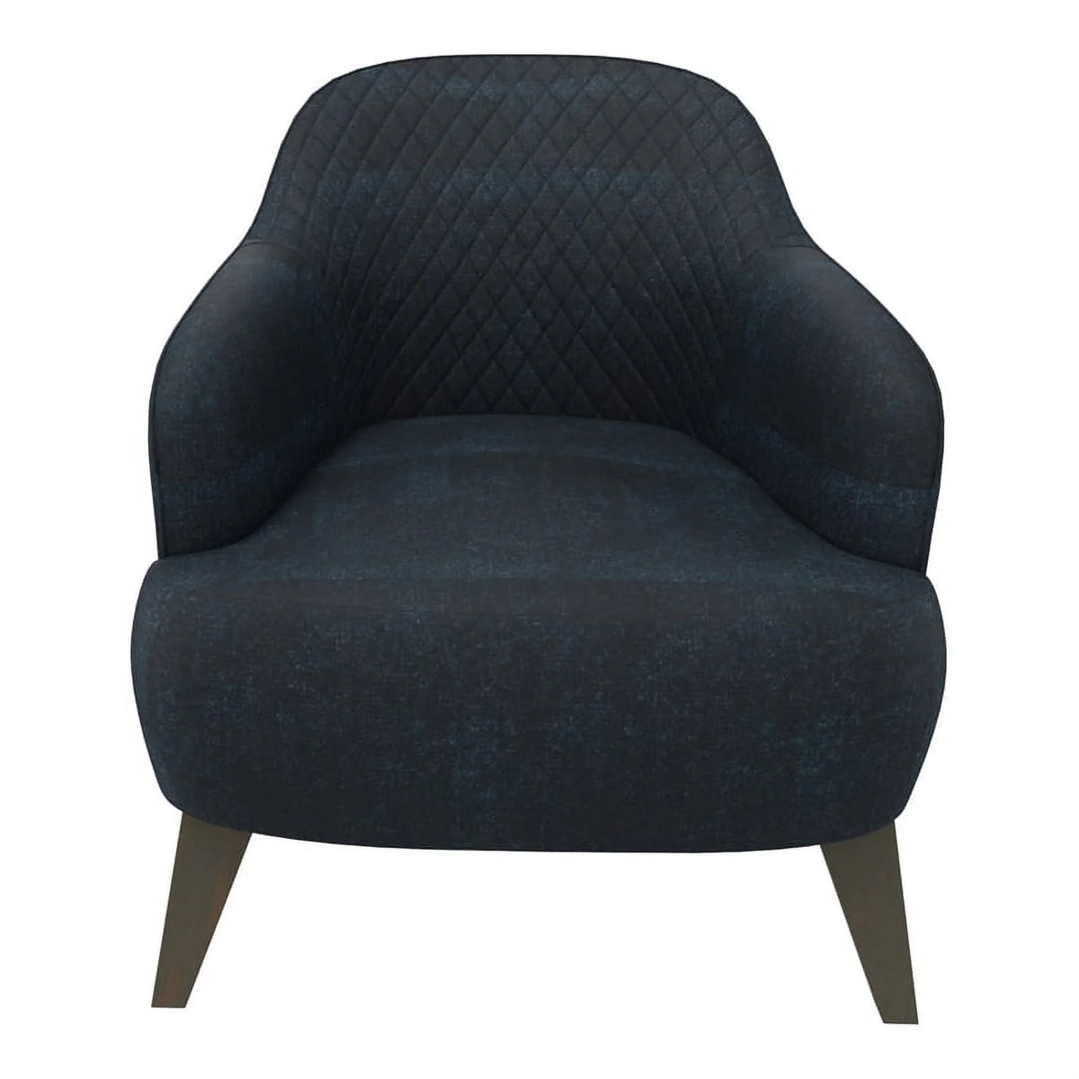 Navy Fabric & Wood Armchair Y4212