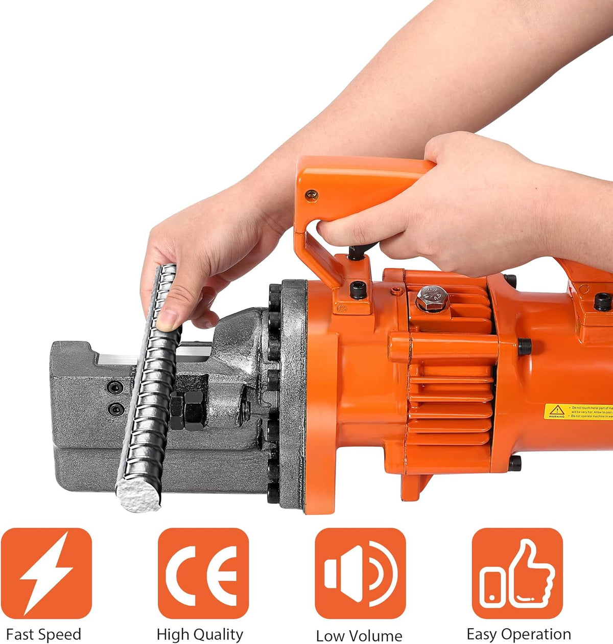 Electric Hydraulic Rebar Cutter, 1350W, Cutting up to 7/8 Inch 4-22mm #7 Rebar, with Replaceable Jaw Blades (AC 110V) W7332