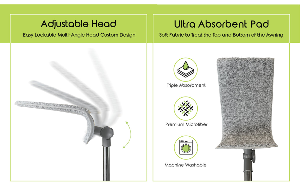 Rotating and Lockable Head Extendable Pole Dual Sided Mop Pad M1432