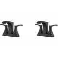 2-Handle Centerset Bathroom Faucet in Matte Black (2-Pack) X2941