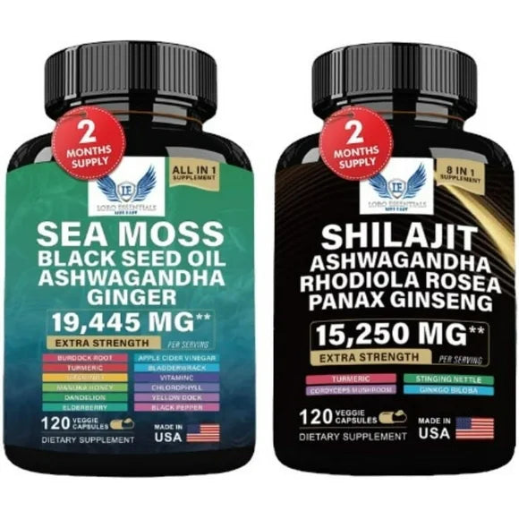 Sea Moss Shilajit 2 Pack 120 Capsules X197952