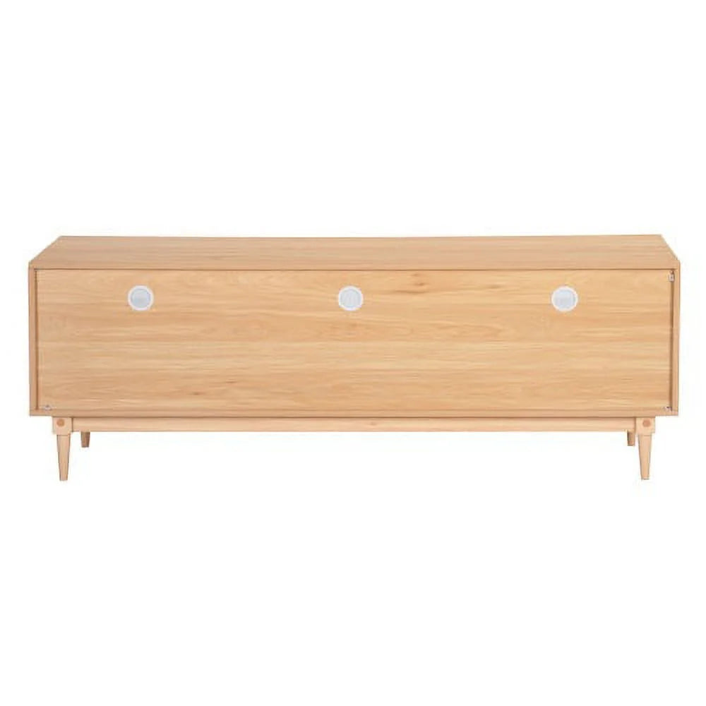 64" TV Stand with Rattan Storage Drawers S841399