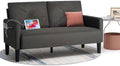 Tufted 2 Seater Loveseat Sofa Couch with Charger Port & Pocket U66466