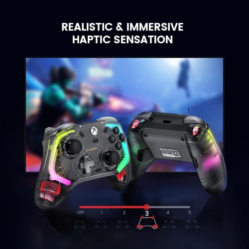 Wired Controller for Xbox Series X|S, Xbox One, Windows, Steam, Transparent Gaming Gamepad with Hall Effect Joysticks F450975