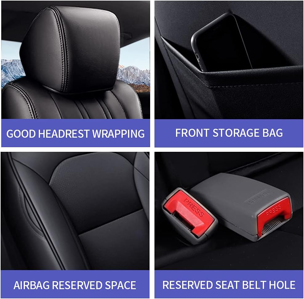 Faux Leather Waterproof Full Set Car Seat Covers R5503