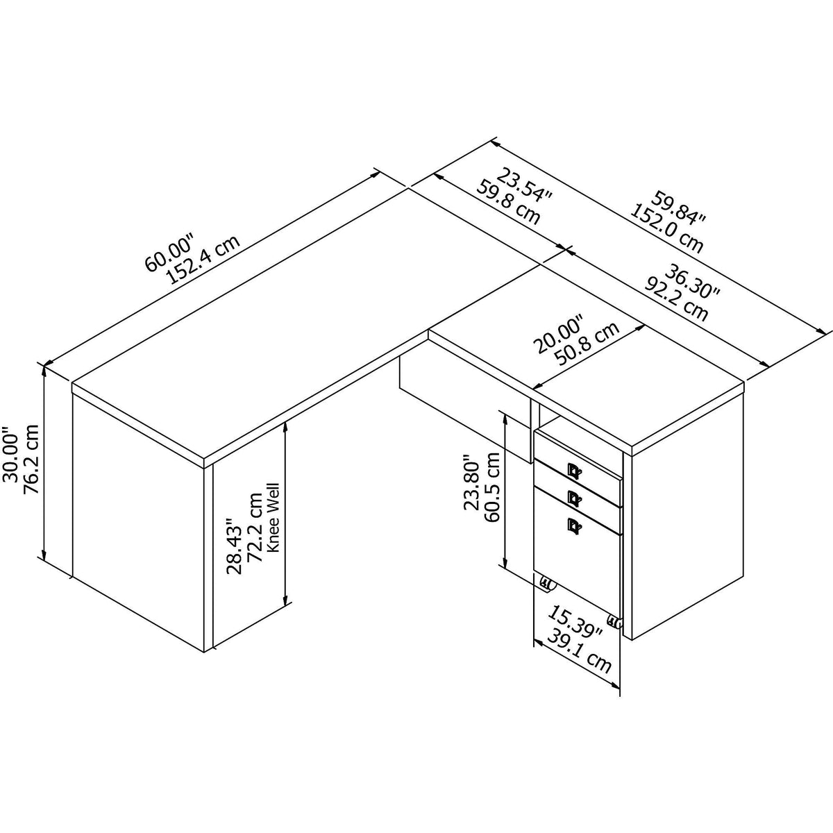 Gray Sand L Shaped Desk with Mobile File Cabinet M754025