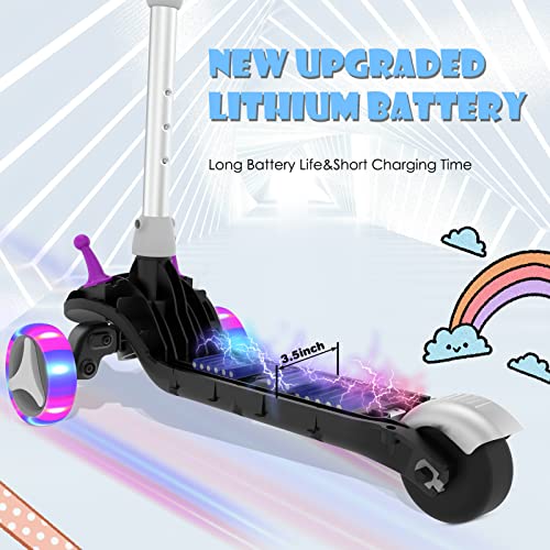 3 Wheel Electric Scooter with Flashing LED Wheels A60062