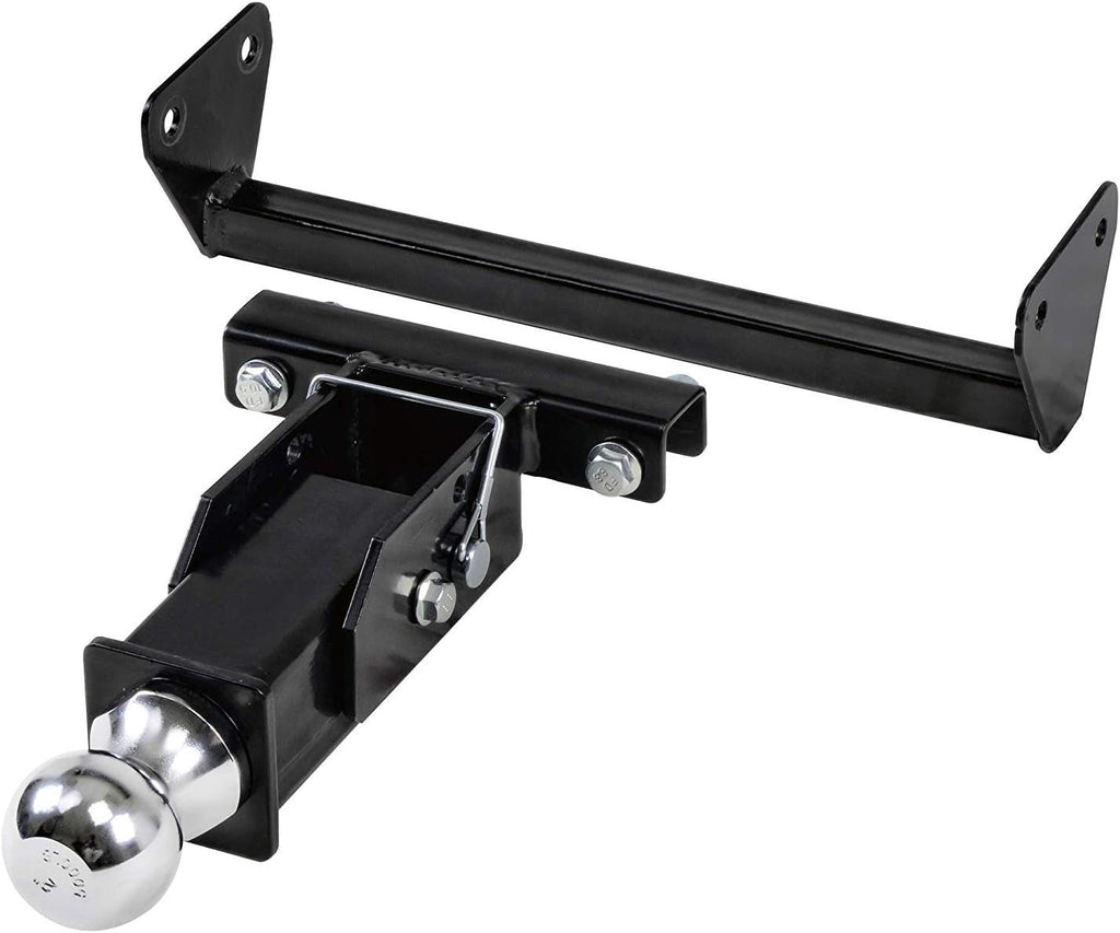 2" Inch Trailer Ball Mount Tow Hitch Heavy Duty Steel Chrome Drop-in Safety D-Pin Max Weight Capacity 5,000LBS C418