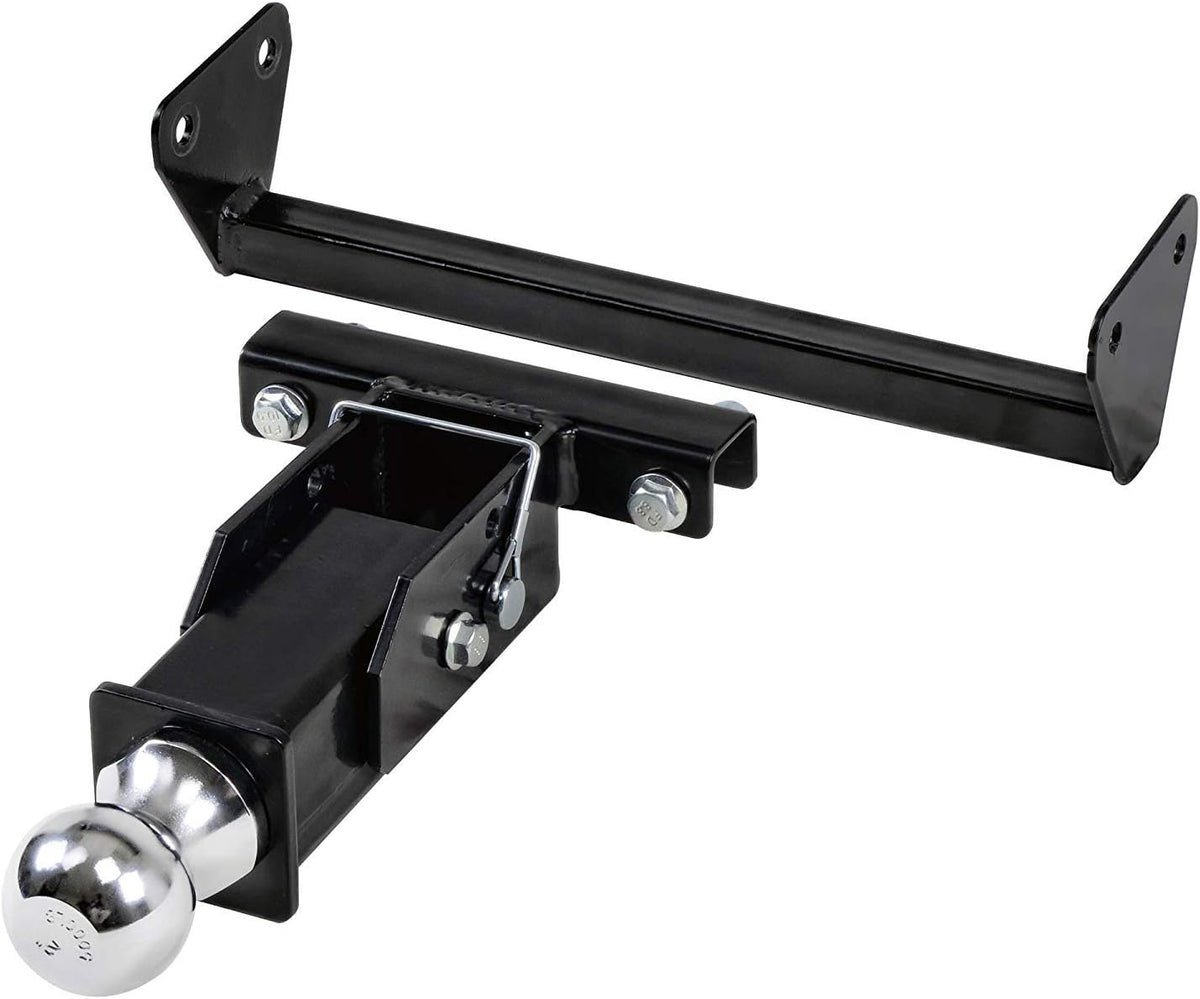 2" Inch Trailer Ball Mount Tow Hitch Heavy Duty Steel Chrome Drop-in Safety D-Pin Max Weight Capacity 5,000LBS C418