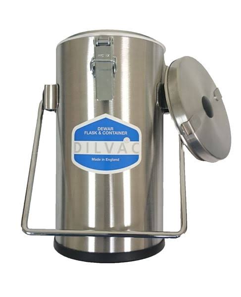 4.5Ltr Stainless Steel Dewar Flask with Lid Clips and Handle F447719