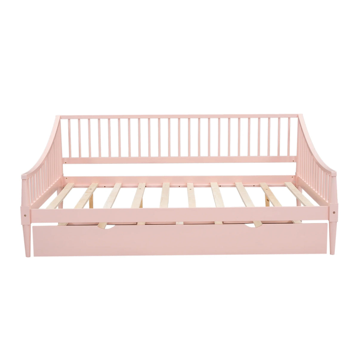 Pink Full Size Wood Daybed with Twin Trundle S845820