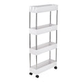 4 Tier Slim Storage Cart Mobile Shelving Unit Organizer B233206