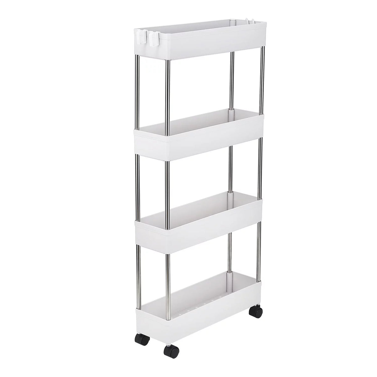 4 Tier Slim Storage Cart Mobile Shelving Unit Organizer B233206