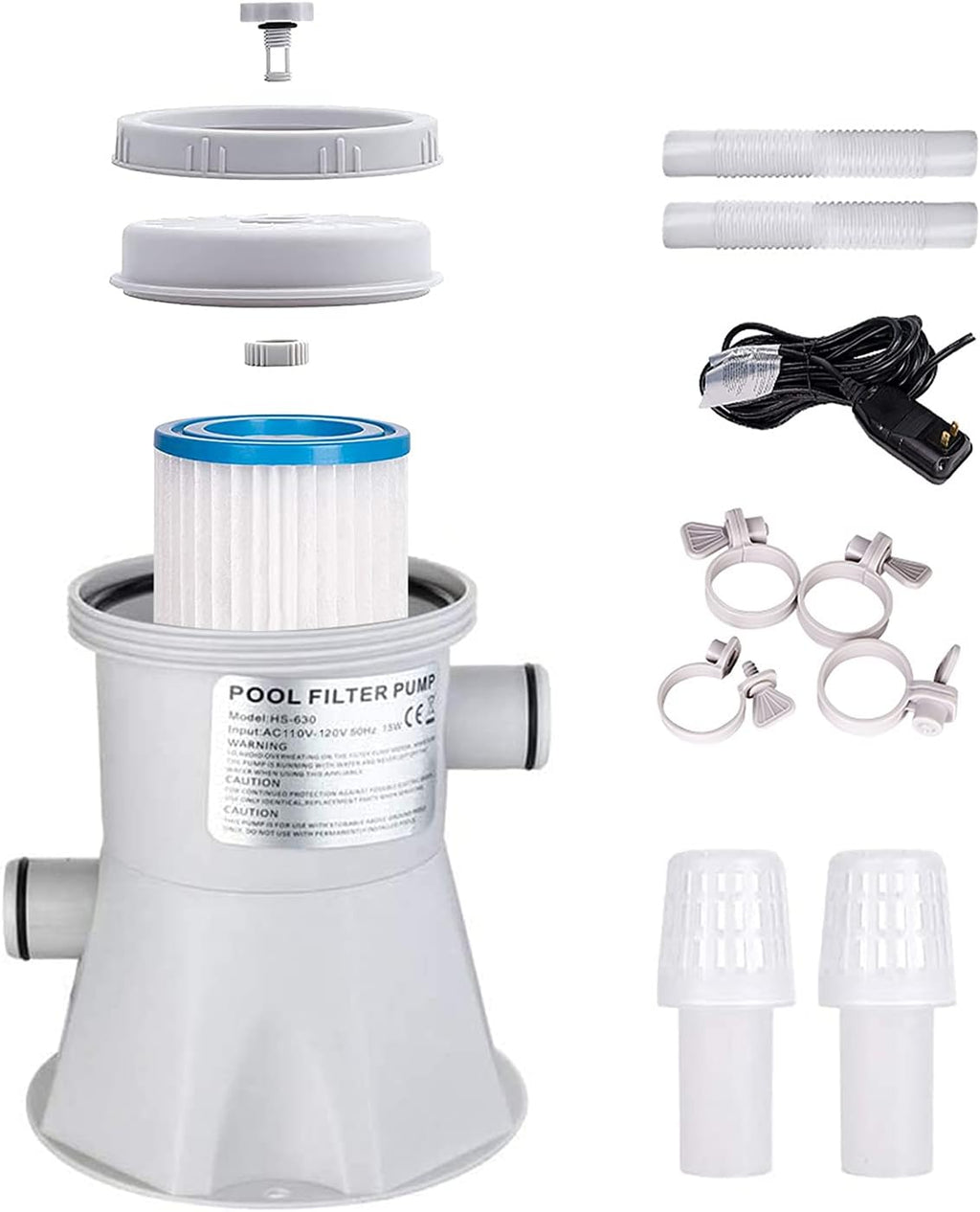 1000 GPH Above Ground Pool Filter Pump with Cartridge H329967