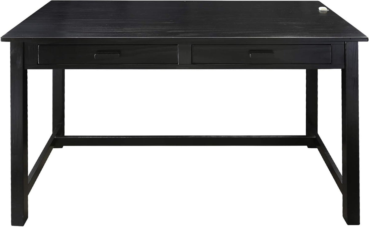 Black Work Desk with Side Drawer P577