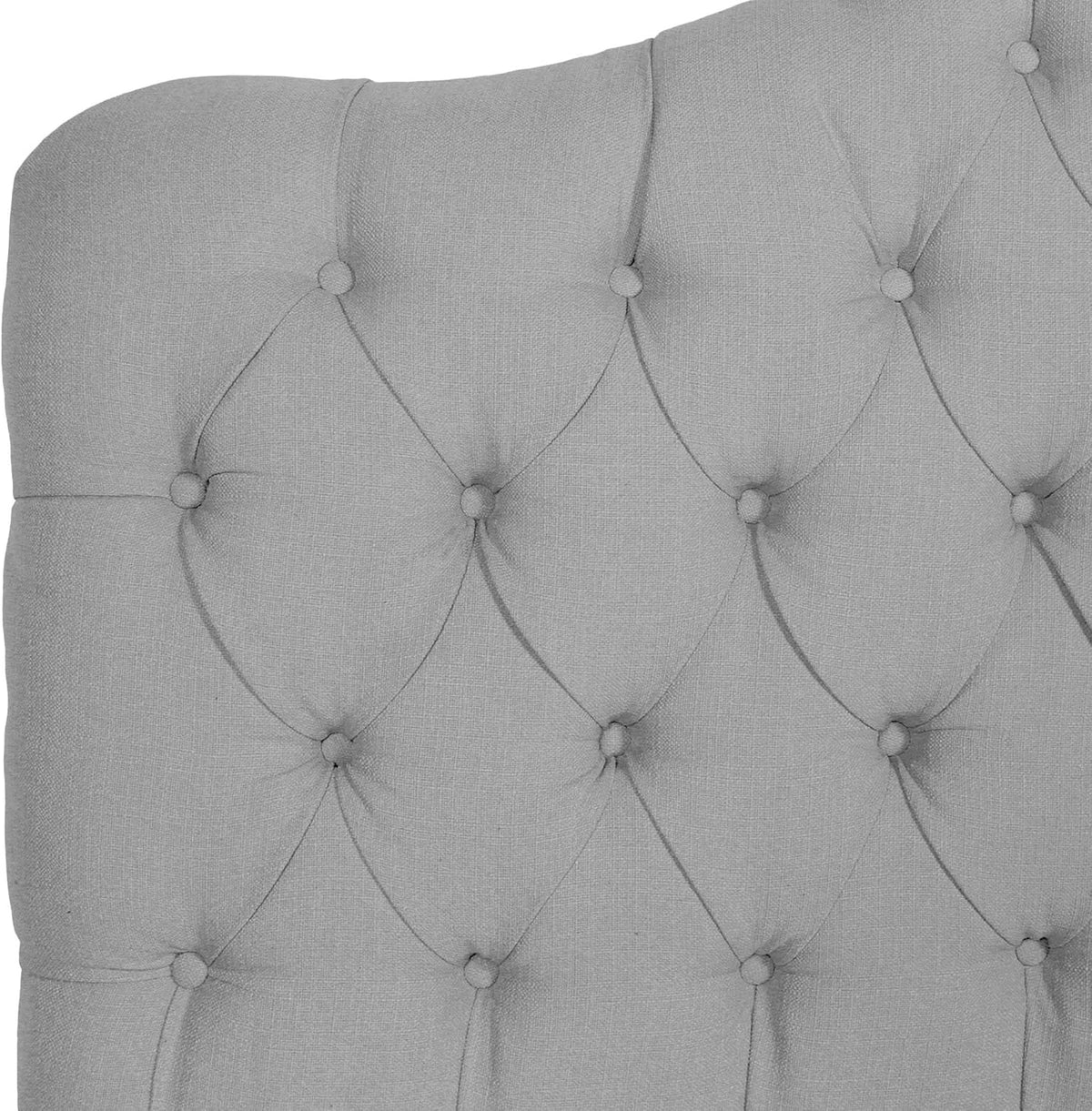 Upholstered Adjustable Headboard Panel with Solid Wood Frame and Button-Tufted Design - Putty Finish - Twin A592