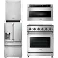 30 Propane Gas Range, Microwave, Refrigerator with Water and Ice Dispenser, Dishwasher Q962308