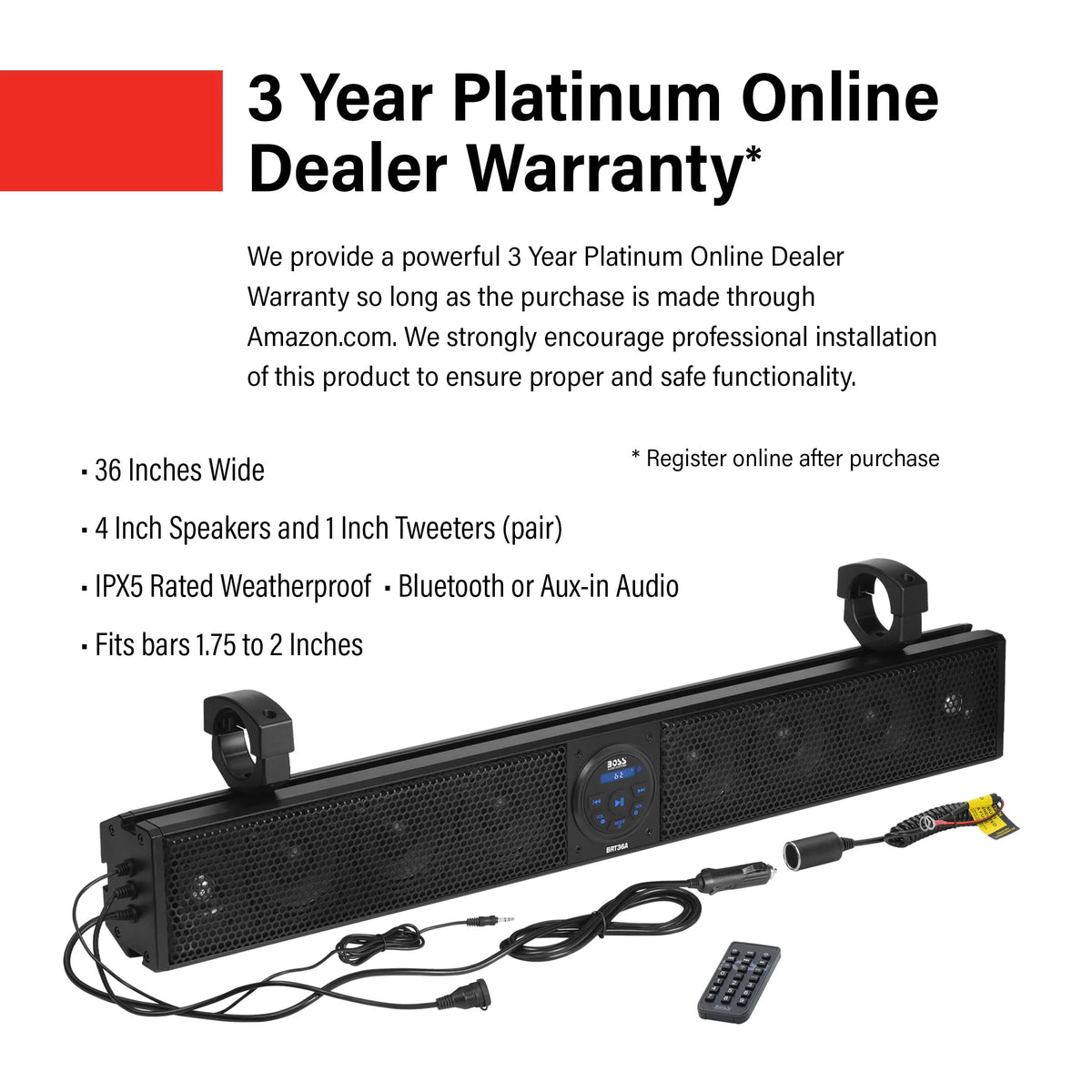 ATV UTV Sound Bar System T5580