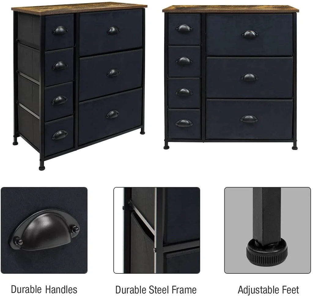 7 Drawer Fabric Dresser B37997