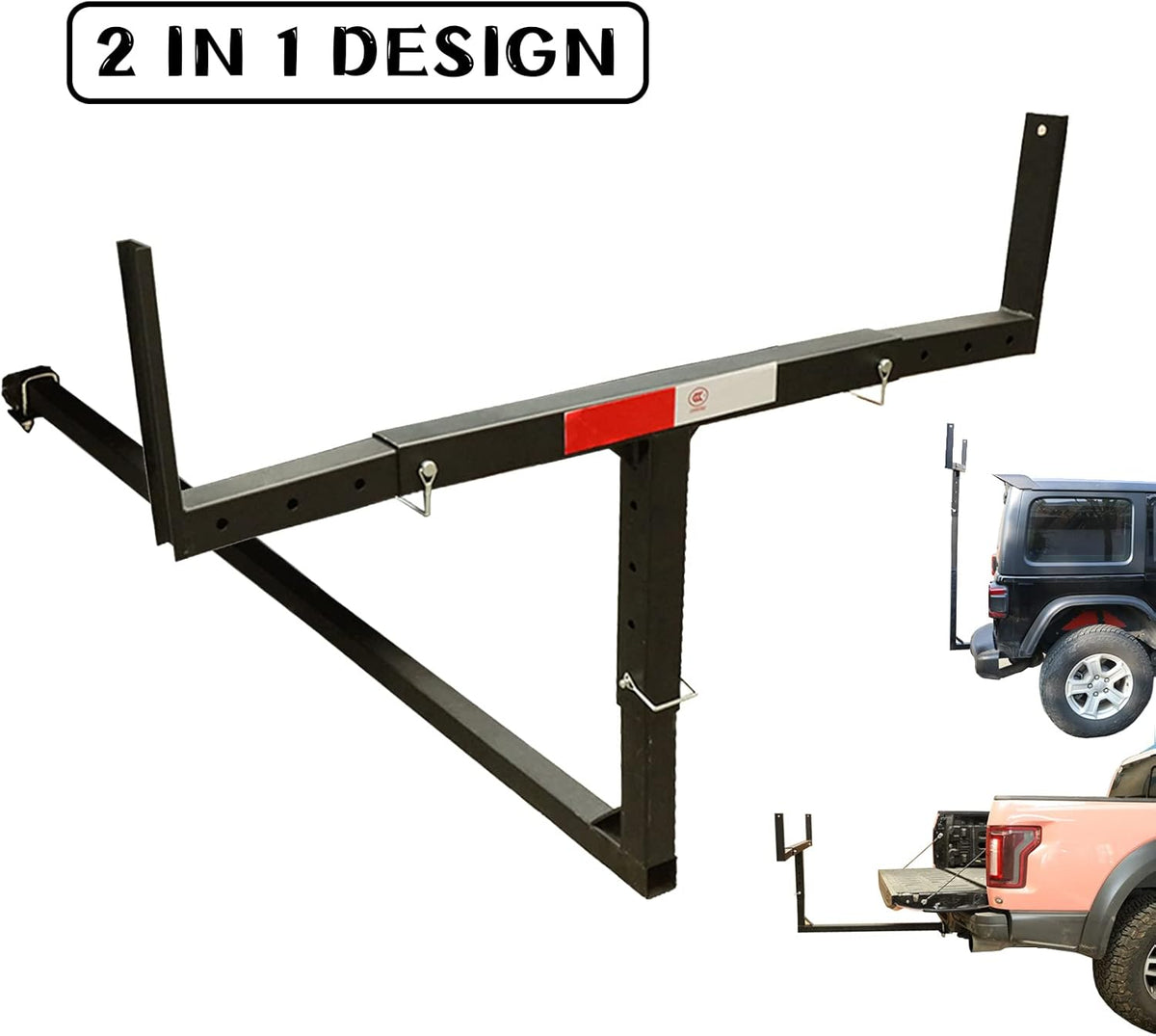 2 IN 1 Foldable Pick Up Truck Bed Hitch Extender Extension Rack Pack of 2 B738