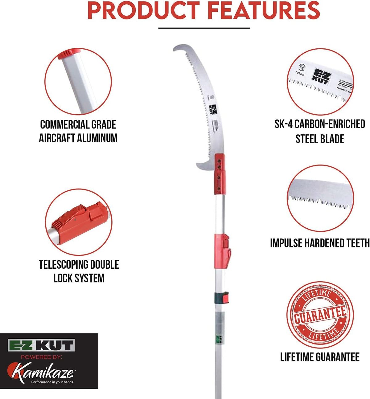 20′ Extendable Tree Trimmer Pole Saw with Double Hook Blade Y603111