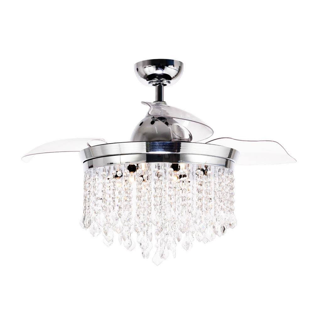 Chrome 42-in Indoor Ceiling Fan 3-Blade K44035
