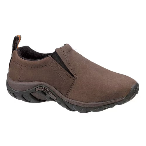 Brown Nubuck Wide Slip-On Shoes I46367