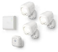 3-Pack White Motion Sensor Spotlights with Bridge U591
