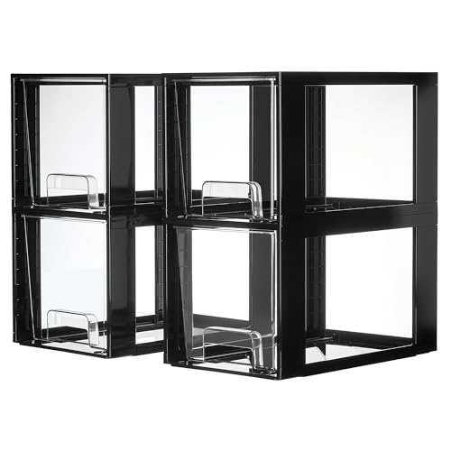 4 Pack Large Stackable Acrylic Storage Drawers L893