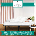 Twin XL Black Adjustable Bed Frame with Remote Y2676