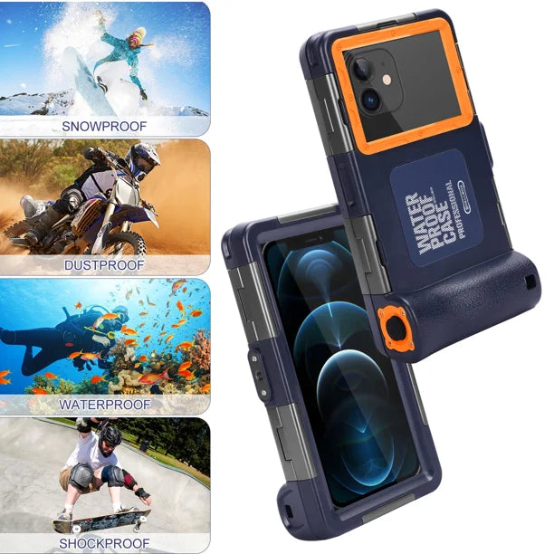 Waterproof Protective Case for Phones Up to 6.9 Inch with Lanyard G346122