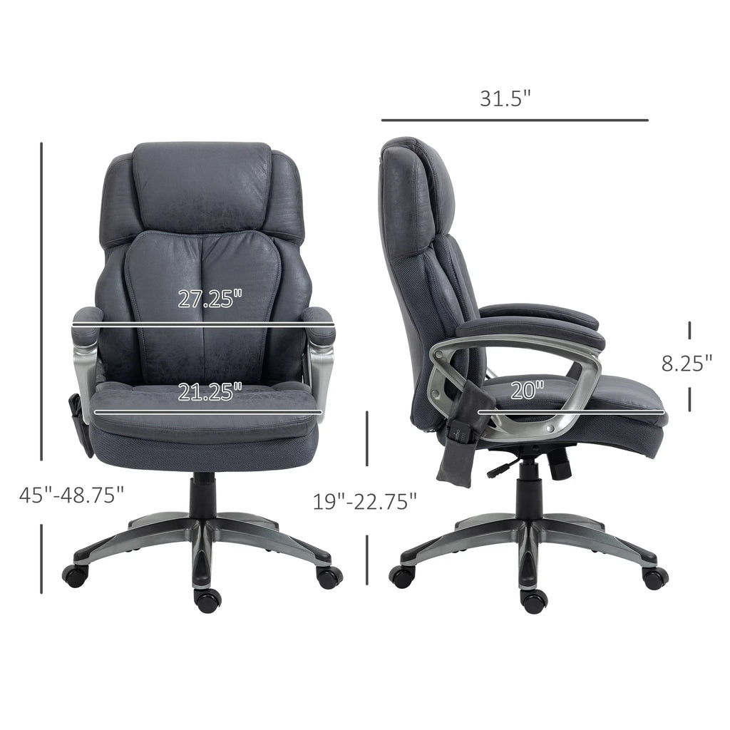Gray Executive Office Chair with Vibration Massage Y431