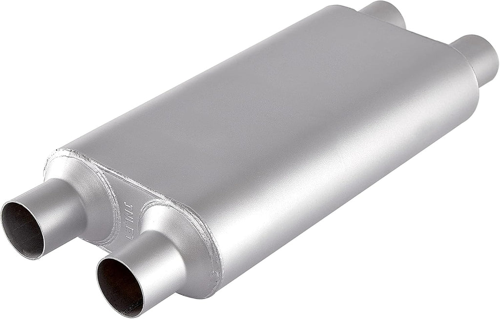 2.25 inch Inlet Outlet Performance Automotive Muffler Exhaust Pack of 2 N45675