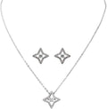 Crystal Necklace and Earring Set Q756