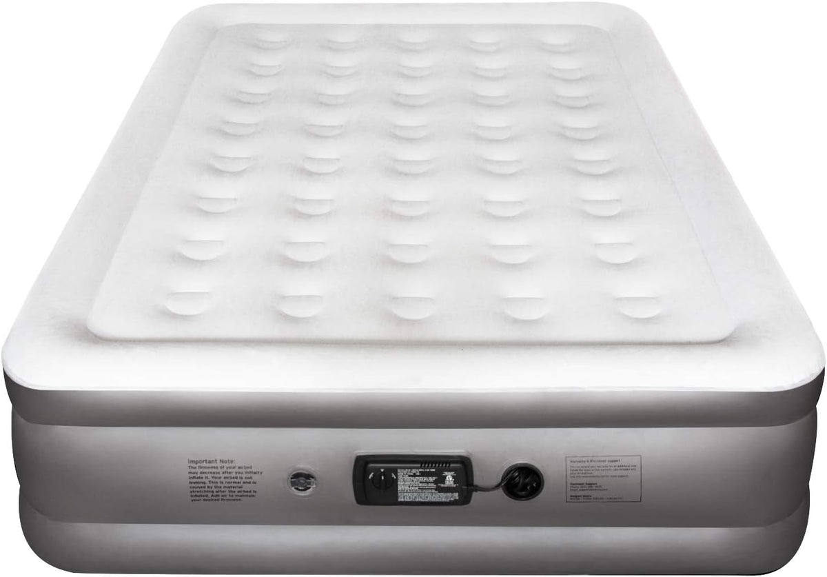 White Queen 18 Inflatable Air Mattress with Built-in Pump A9509